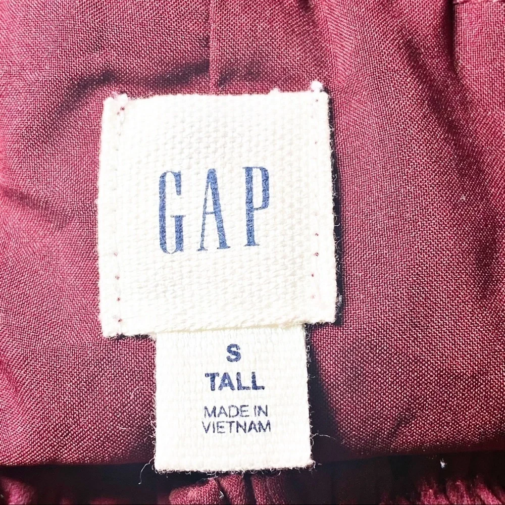 GAP Lightweight‎ Silky Flowy Maroon Red Skirt, Size Small (Tall)